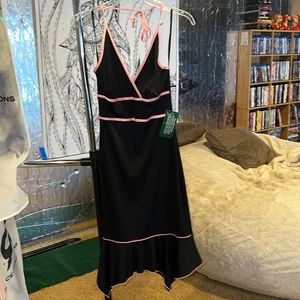 Byer Too black dress with pink seems